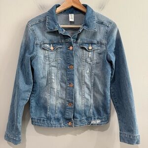 H&M Girls Jean Jacket Distressed Size 11-12